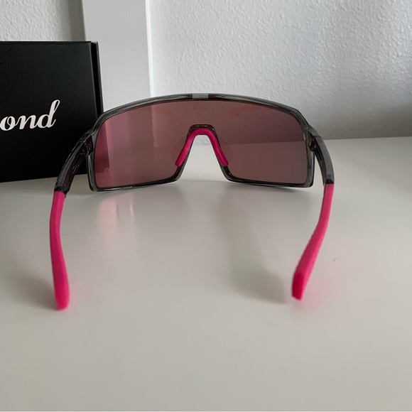 Diamond Eyewear Pink Gray Sporty Sunglasses Baseball Outdoor Fishing In Box Case - Picture 4 of 10